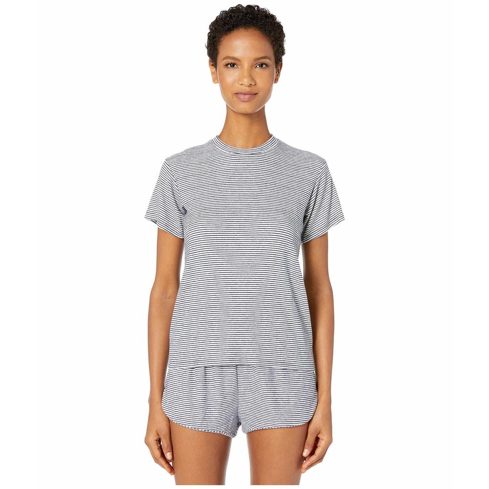 Maison Du Soir Luca T-Shirt Navy Stripe Rib MD